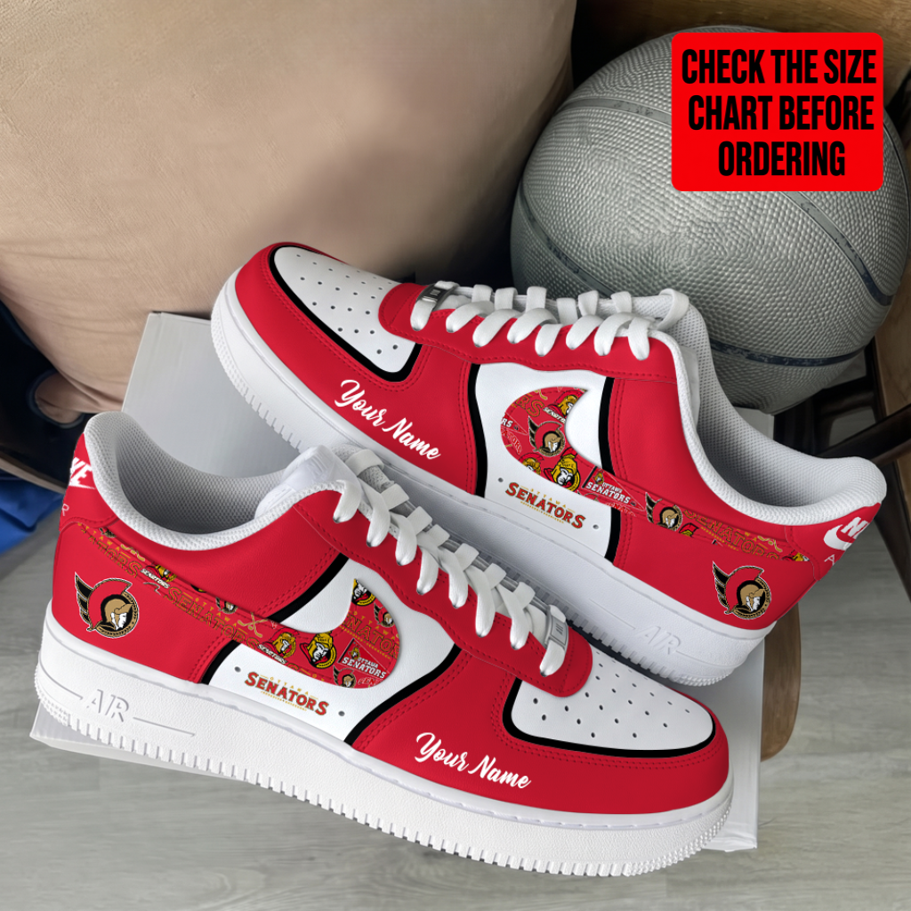 [PUCK DROP DEAL] NEW CUSTOMIZED NHL29 OSN OTTAWA SENATORS AF1 SHOES