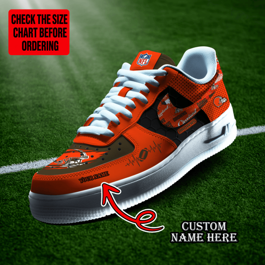 [TOUCHDOWN DEAL] NEW CUSTOMIZED NFL29 CLB CLEVELAND BROWNS AF1 SHOES