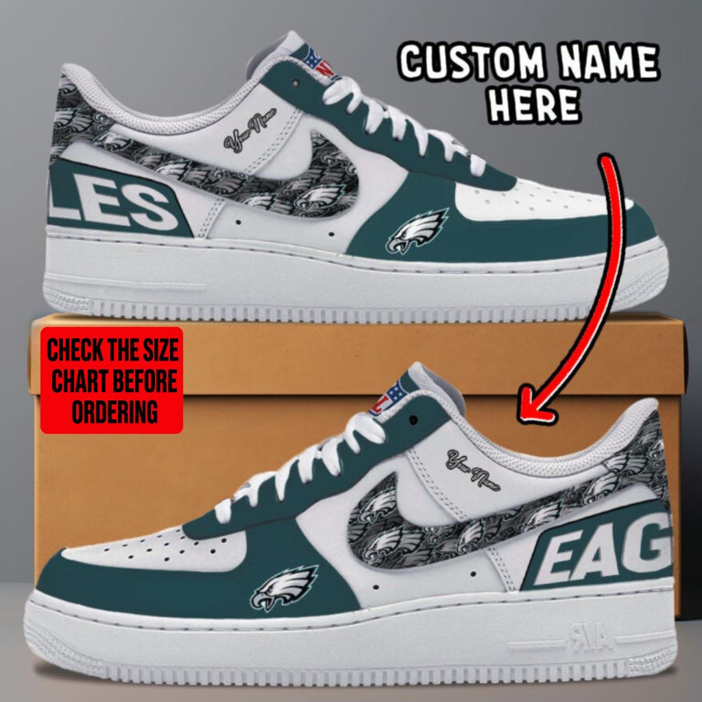 [TOUCHDOWN DEAL] NEW CUSTOMIZED NFL02 PPE PHILADELPHIA EAGLES AF1 SNEAKERS