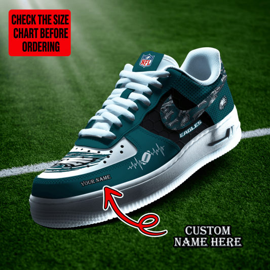 [TOUCHDOWN DEAL] NEW CUSTOMIZED NFL02 PPE PHILADELPHIA EAGLES AF1 SHOES