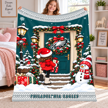 [TOUCHDOWN DEAL] NEW CUSTOMIZED NFL02 PPE THE EAGLES FLEECE BLANKET