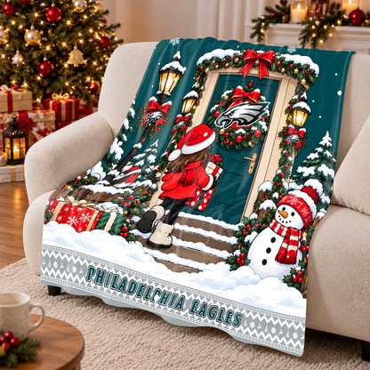[TOUCHDOWN DEAL] NEW CUSTOMIZED NFL02 PPE THE EAGLES FLEECE BLANKET