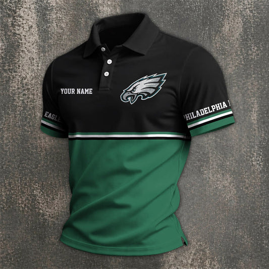 [TOUCHDOWN DEAL] NEW CUSTOMIZED NFL02 PPE PHILADELPHIA EAGLES POLO SHIRT