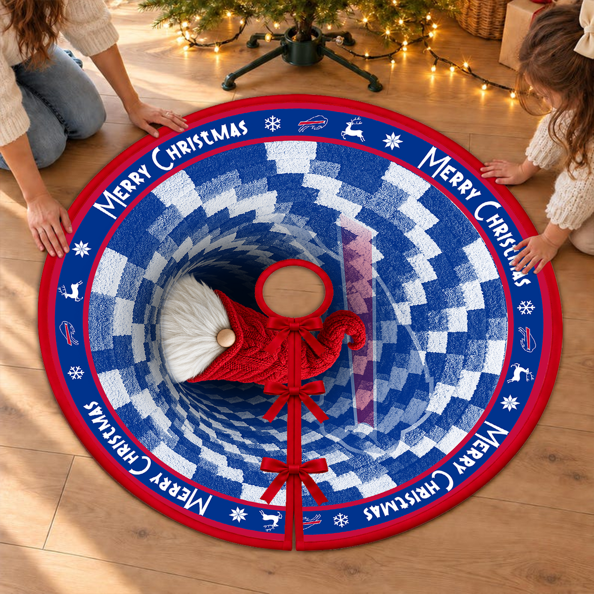 [TOUCHDOWN DEAL] NEW CUSTOMIZED NFL03 BFB THE BILLS CHRISTMAS TREE SKIRT