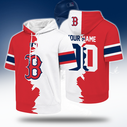 [HOMERUN DEAL] NEW CUSTOMIZED MLB03 BRS BOSTON RED SOX SHORT SLEEVE HOODIE