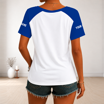 [TOUCHDOWN DEAL] NEW CUSTOMIZED NFL03 BFB BUFFALO BILLS V-NECK FEMALE SHIRT