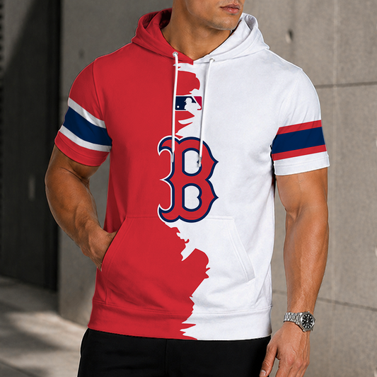 [HOMERUN DEAL] NEW CUSTOMIZED MLB03 BRS BOSTON RED SOX SHORT SLEEVE HOODIE