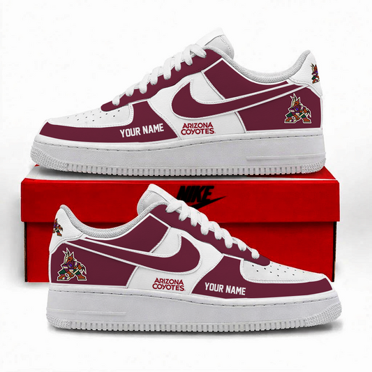 [PUCK DROP DEAL]NEW CUSTOMIZED NHL30 AZC ARIZONA COYOTES AF1 SHOES