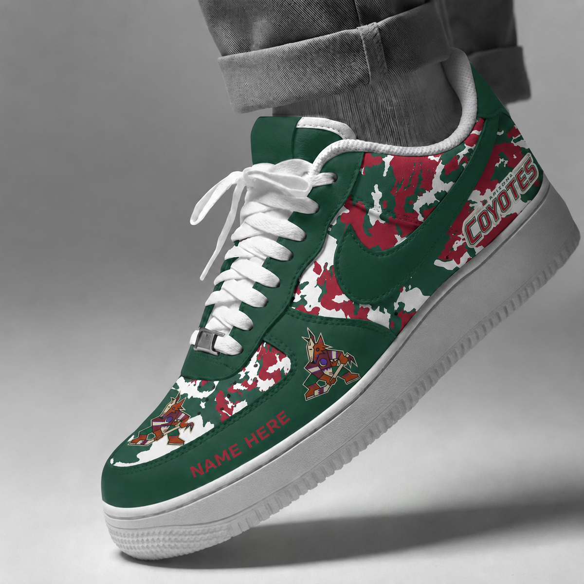 [PUCK DROP DEAL] NEW CUSTOMIZED NHL30 AZC ARIZONA COYOTES AF1 SHOES
