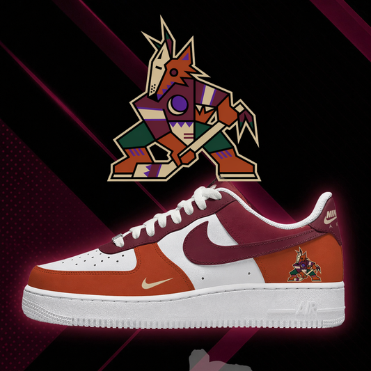 [PUCK DROP DEAL] NEW CUSTOMIZED NHL30 AZC ARIZONA COYOTES AF1 SHOES
