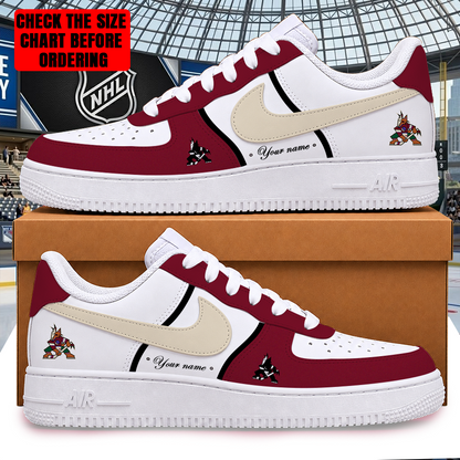 [PUCK DROP DEAL] NEW CUSTOMIZED NHL30 AZC ARIZONA COYOTES AF1 SHOES
