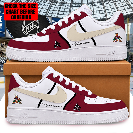 [PUCK DROP DEAL] NEW CUSTOMIZED NHL30 AZC ARIZONA COYOTES AF1 SHOES