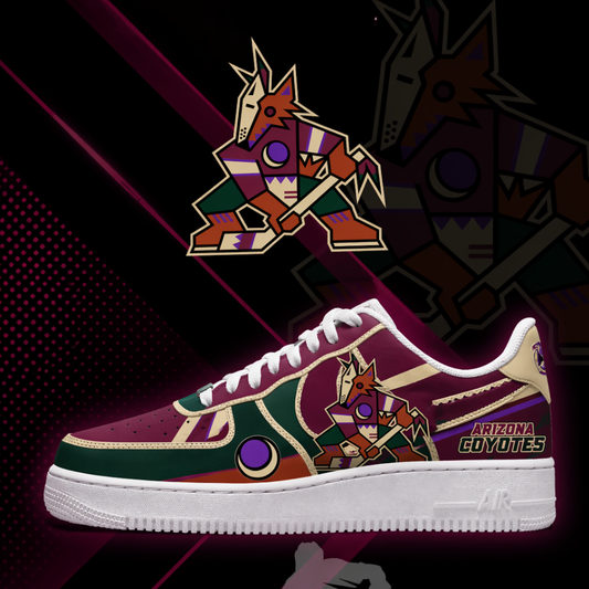 [PUCK DROP DEAL] NEW CUSTOMIZED NHL30 AZC ARIZONA COYOTES AF1 SHOES