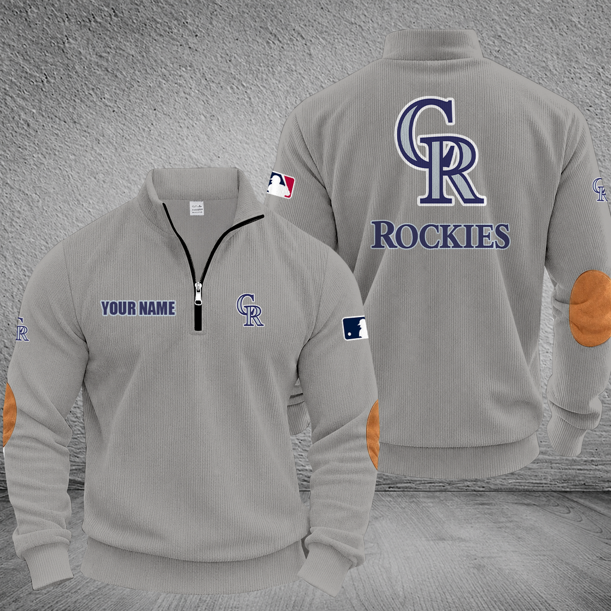 [HOMERUN DEAL] NEW CUSTOMIZED MLB30 COR COLORADO ROCKIES MULTICOLOR STRIPED QUATER ZIP SWEATSHIRT