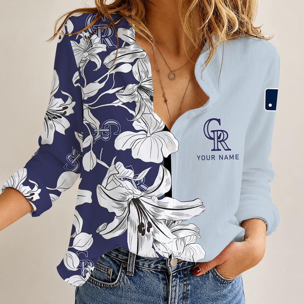 [HOMERUN DEAL] NEW CUSTOMIZED MLB30 COR COLORADO ROCKIES WOMEN CASUAL SHIRT