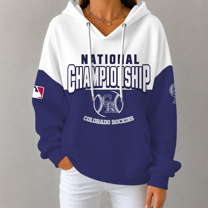[HOMERUN DEAL] NEW CUSTOMIZED MLB30 COR COLORADO ROCKIES RIBBED HOODIE & SWEATSHIRT