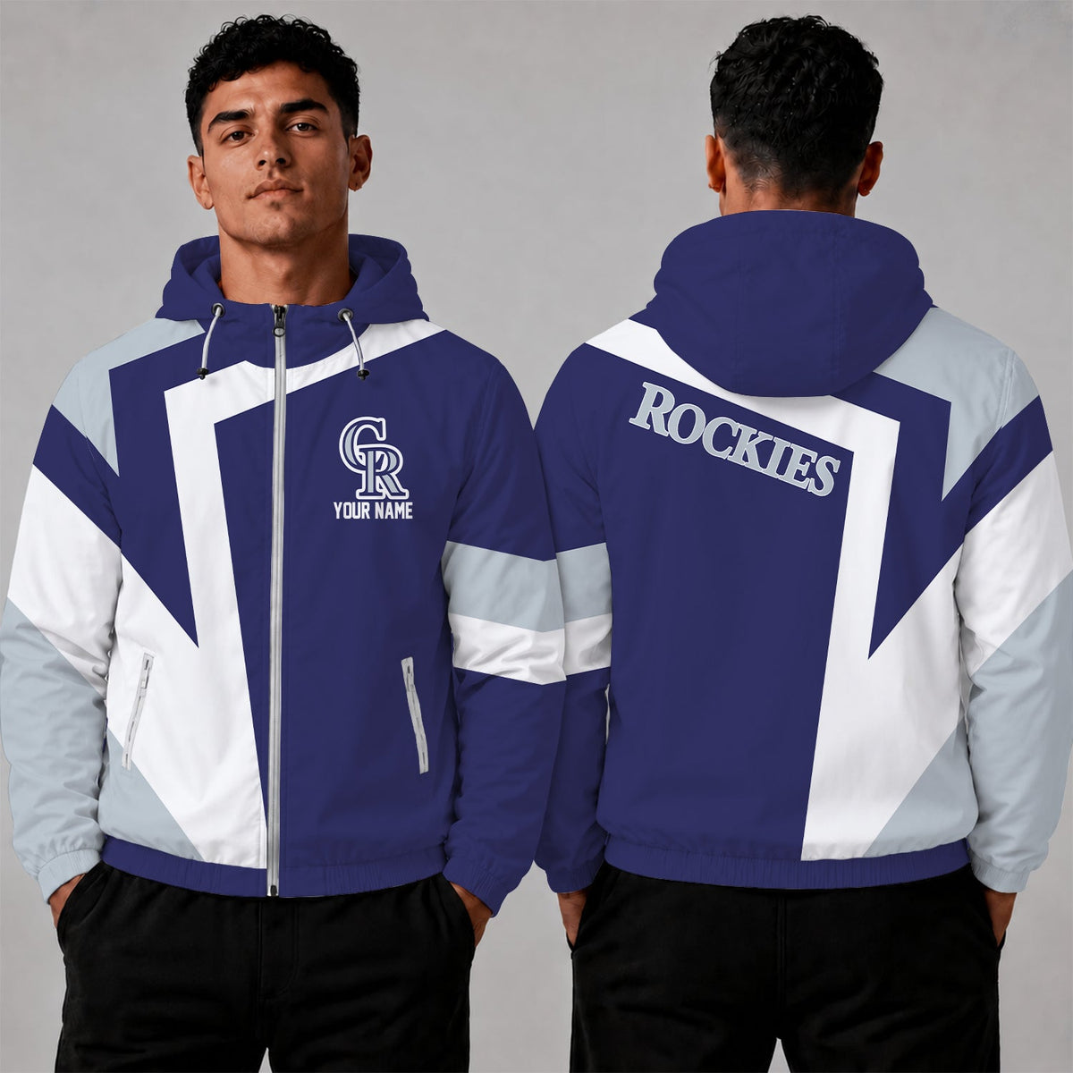 [HOMERUN DEAL] NEW CUSTOMIZED MLB30 COR COLORADO ROCKIES WINDBREAKER JACKET