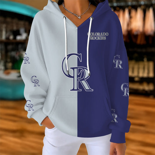 [HOMERUN DEAL] NEW CUSTOMIZED MLB30 COR COLORADO ROCKIES RIBBED HOODIE & SWEATSHIRT
