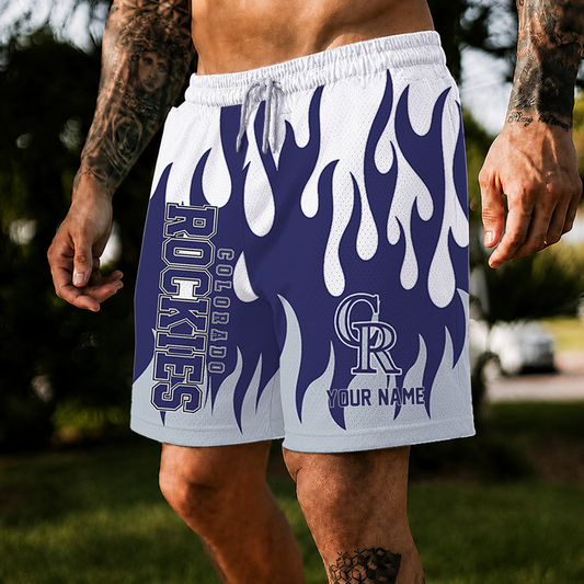 [HOMERUN DEAL] NEW CUSTOMIZED MLB30 COR COLORADO ROCKIES SHORT PANTS
