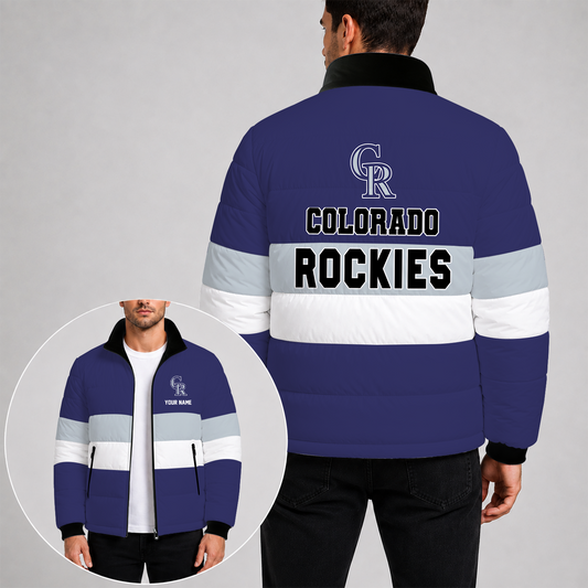 [HOMERUN DEAL] NEW CUSTOMIZED MLB 30 THE ROCKIES PUFFER JACKET