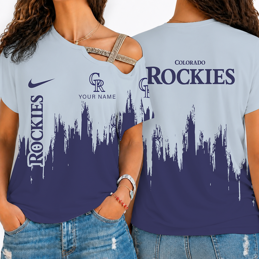 [HOMERUN DEAL] NEW CUSTOMIZED MLB30 COR COLORADO ROCKIES SHOULDER SHIRT