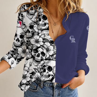 [HOMERUN DEAL] NEW CUSTOMIZED MLB30 COR COLORADO ROCKIES WOMEN'S CASUAL SHIRT