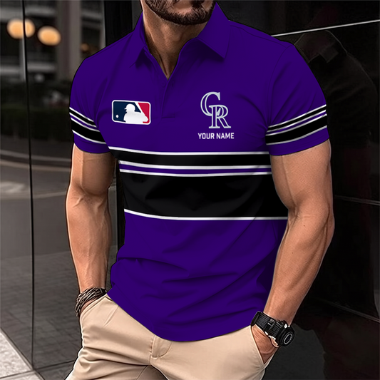 [HOMERUN DEAL] NEW CUSTOMIZED MLB30 COR COLORADO ROCKIES POLO SHIRT
