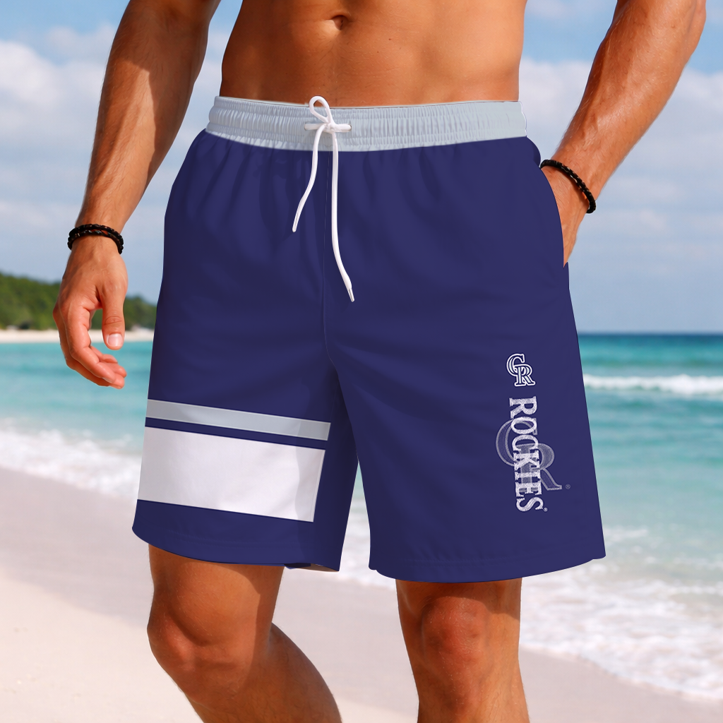 [HOMERUN DEAL] NEW PREMIUM MLB30 COR COLORADO ROCKIES BASEBALL SHORT PANTS