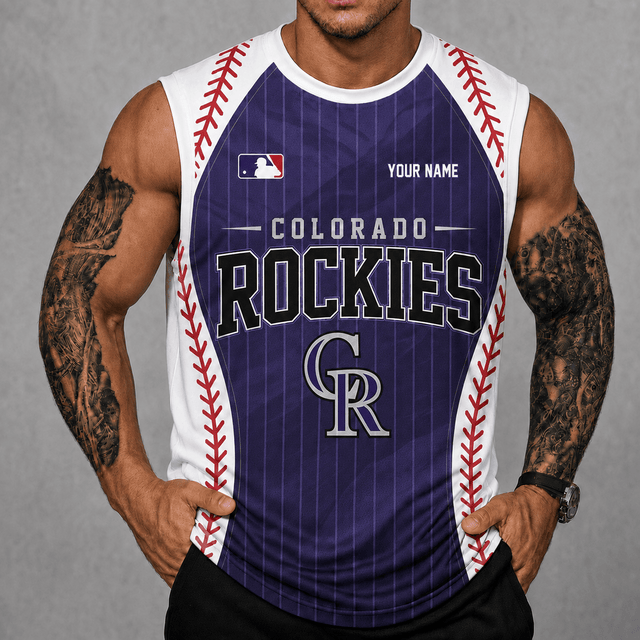 [HOMERUN DEAL] NEW CUSTOMIZED MLB30 COR COLORADO ROCKIES TANK TOP & GYM SHIRT