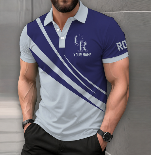 [HOMERUN DEAL] NEW CUSTOMIZED MLB30 COR COLORADO ROCKIES POLO SHIRT