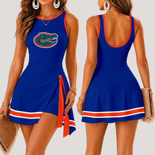 [FAN FAVORITE] NEW CUSTOMIZED NCAA FBS30 FLG FLORIDA GATORS WOMEN'S SUMMER SKORT DRESS