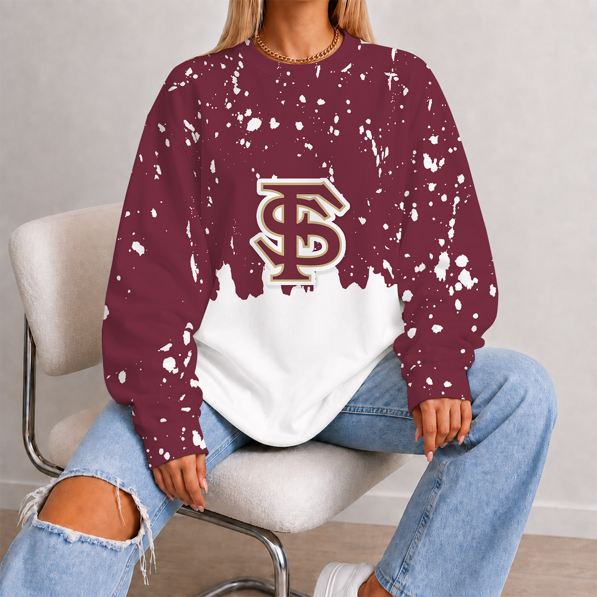 [HOMERUN DEAL] NEW CUSTOMIZED NCAA CWS30 FLS FLORIDA STATE SEMINOLES UNISEX SWEATSHIRT