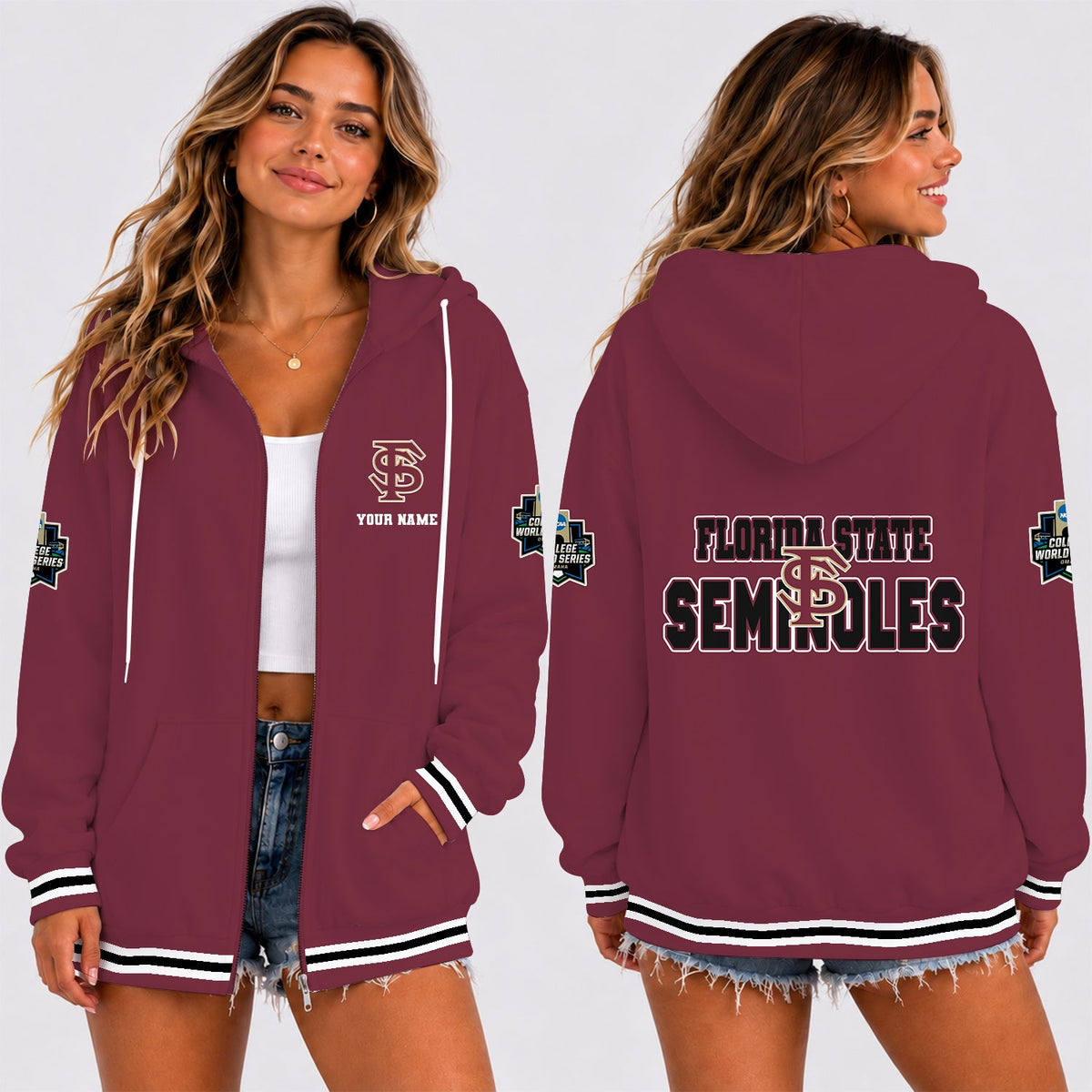 [HOMERUN DEAL] NEW CUSTOMIZED NCAA CWS30 FLS FLORIDA STATE SEMINOLES T-SHIRT, HOODIE, ZIP HOODIE