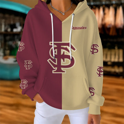 [HOMERUN DEAL] NEW CUSTOMIZED NCAA CWS30 FLS FLORIDA STATE SEMINOLES RIBBED HOODIE & SWEATSHIRT