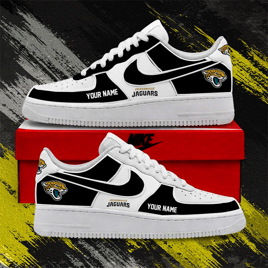 [TOUCHDOWN DEAL] NEW CUSTOMIZED NFL30 JSJ JACKSONVILLE JAGUARS AF1 SHOES