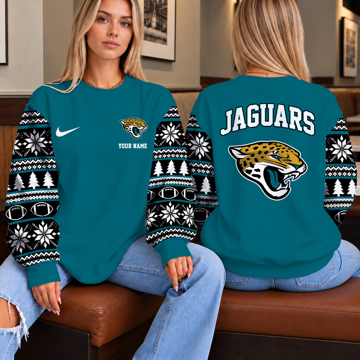 [TOUCHDOWN DEAL] NEW CUSTOMIZED NFL30 JSJ THE JAGUARS UNISEX SWEATSHIRT