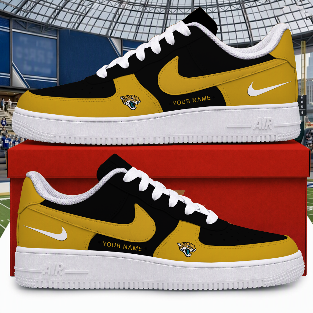 [TOUCHDOWN DEAL] NEW CUSTOMIZED NFL30 JSJ JACKSONVILLE JAGUARS AF1 SHOES