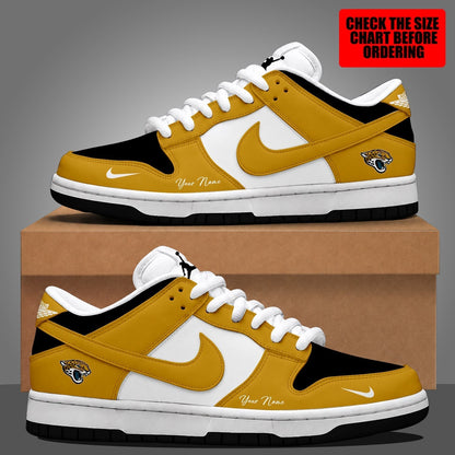 [TOUCHDOWN DEAL] NEW CUSTOMIZED NFL30 JSJ JACKSONVILLE JAGUARS DUNK LOW SHOES