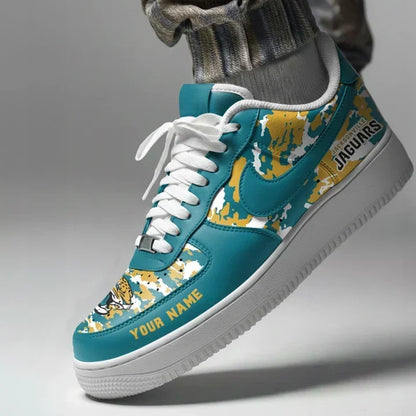 [TOUCHDOWN DEAL] NEW CUSTOMIZED NFL30 JSJ JACKSONVILLE JAGUARS AF1 SNEAKERS