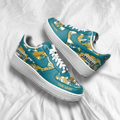 [TOUCHDOWN DEAL] NEW CUSTOMIZED NFL30 JSJ JACKSONVILLE JAGUARS AF1 SNEAKERS