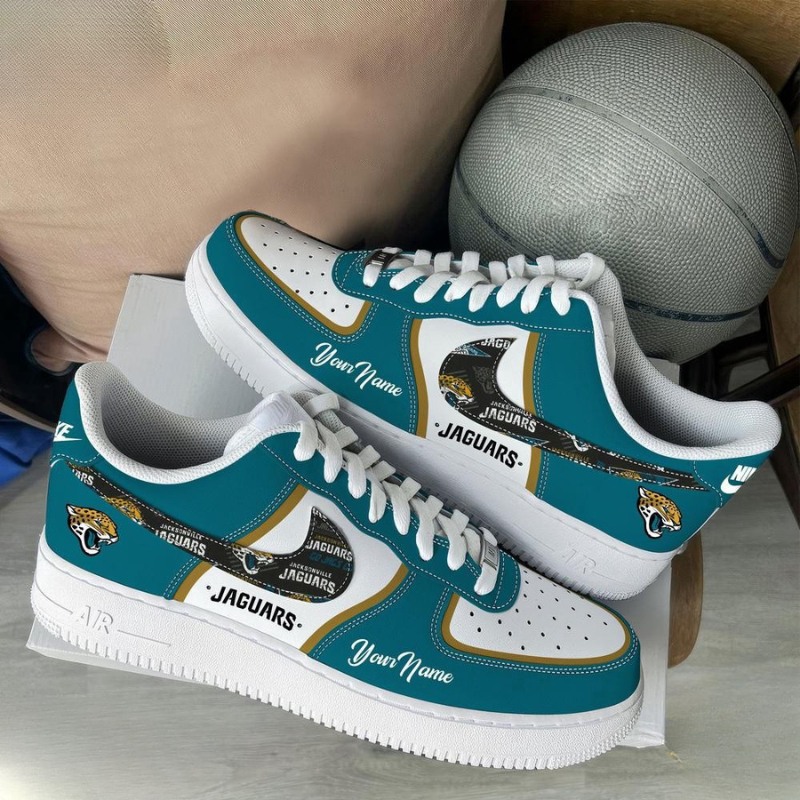 [TOUCHDOWN DEAL] NEW CUSTOMIZED NFL30 JSJ JACKSONVILLE JAGUARS AF1 SNEAKERS