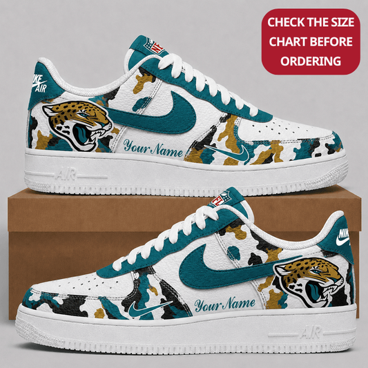[TOUCHDOWN DEAL] NEW CUSTOMIZED NFL30 JSJ JACKSONVILLE JAGUARS AF1 SHOES