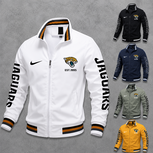 [TOUCHDOWN DEAL] NEW CUSTOMIZED NFL30 JSJ JACKSONVILLE JAGUARS MEN'S CASUAL JACKET