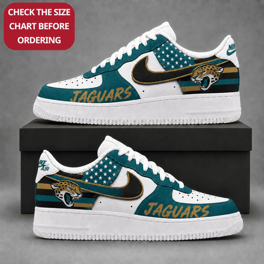 [TOUCHDOWN DEAL] NEW CUSTOMIZED NFL30 JSJ JACKSONVILLE JAGUARS AF1 SHOES