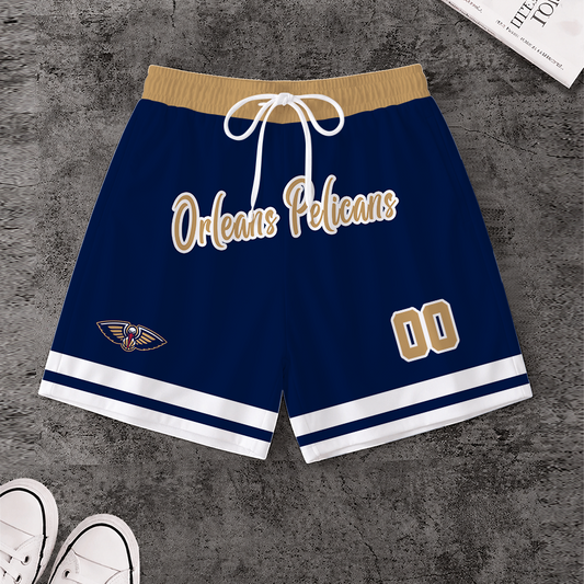 [HOT DEAL] NEW CUSTOMIZED NBA30 NOP NEW ORLEANS PELICANS SHORT PANTS