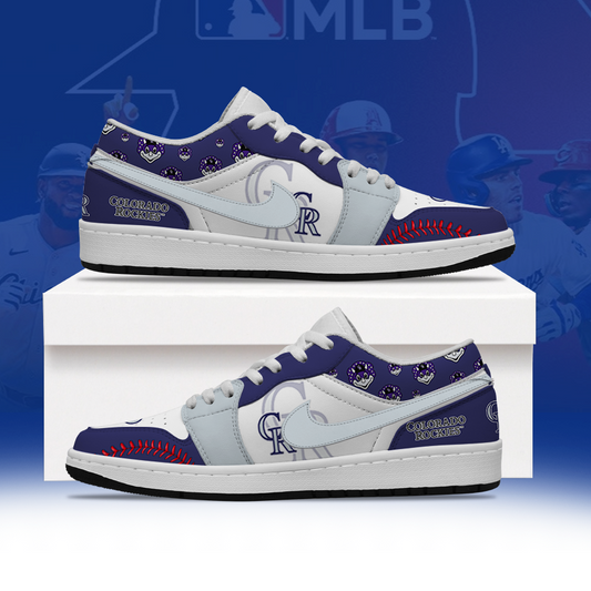 [HOMERUN DEAL] NEW CUSTOMIZED MLB30 COR COLORADO ROCKIES AIR JORDAN LOW SHOES