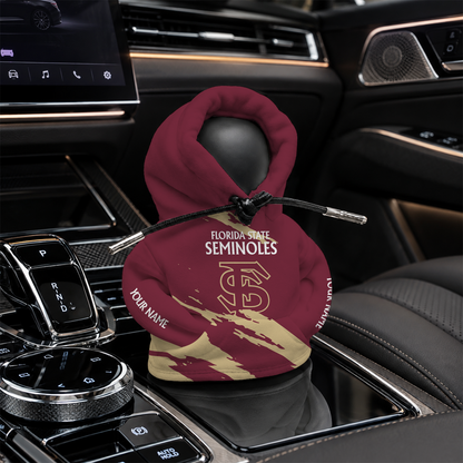 [HOMERUN DEAL] NEW CUSTOMIZED NCAA CWS30 FLS FLORIDA STATE SEMINOLES AUTOMOTIVE HOODIE SHIFT KNOB COVER