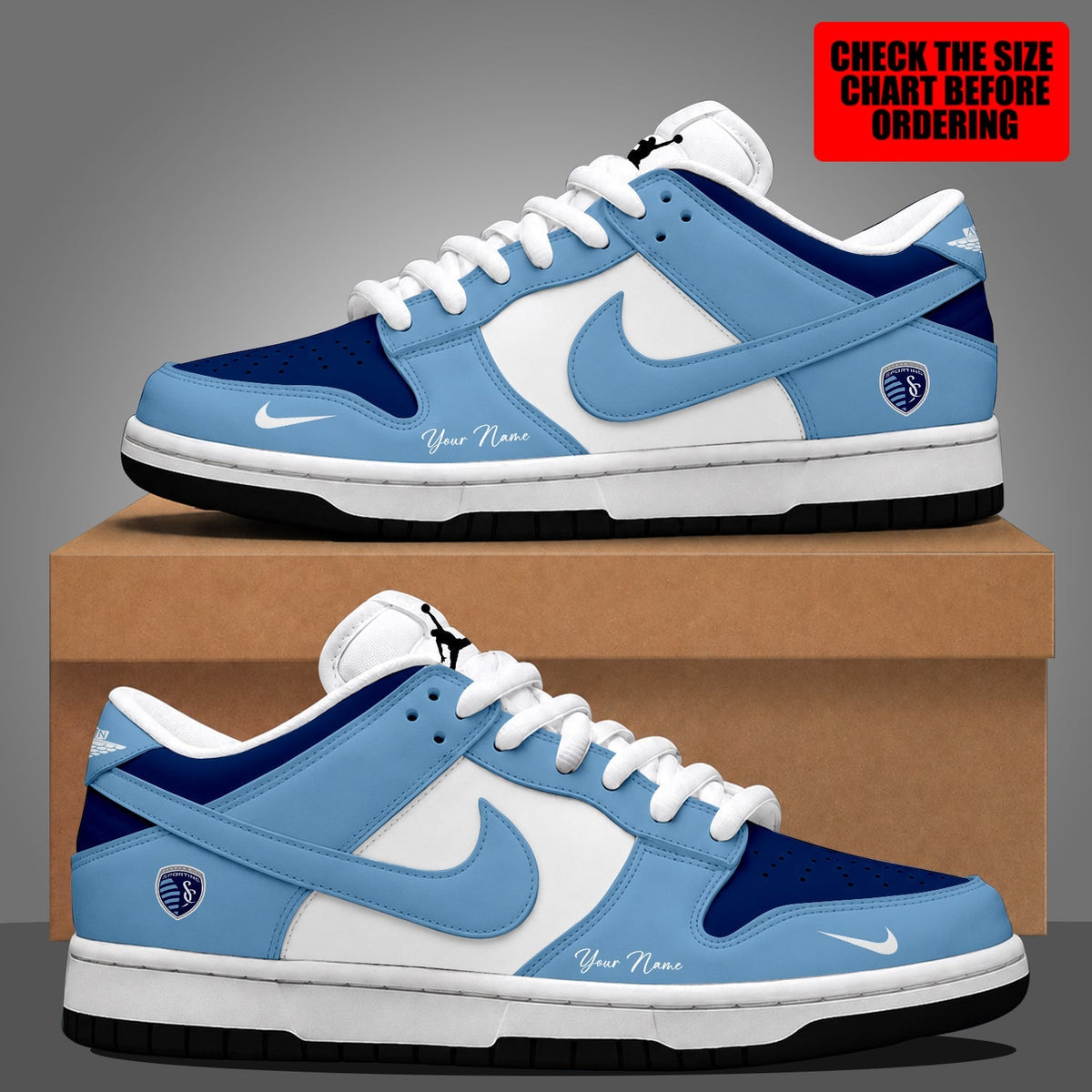[GOAL DEAL] NEW CUSTOMIZED MLS30 SKC SPORTING KANSAS CITY DUNK LOW SHOES