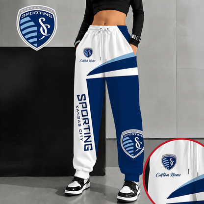 [GOAL DEAL] NEW CUSTOMIZED MLS30 SKC SPORTING KANSAS CITY SWEATPANTS