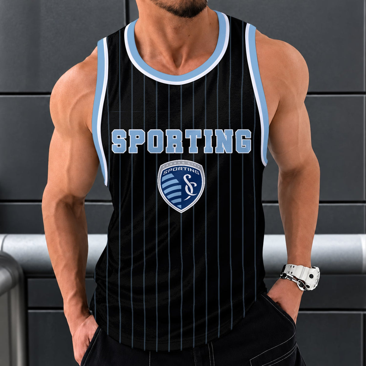 [GOAL DEAL] NEW CUSTOMIZED MLS30 SKC SPORTING KANSAS CITY UNISEX TANK TOP